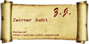 Zwirner Judit névjegykártya